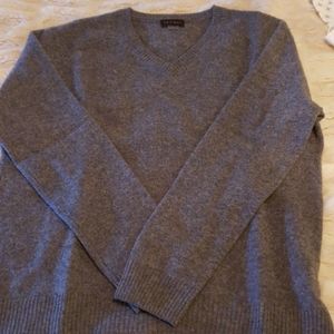 Harrison mens gray cashmere sweater L